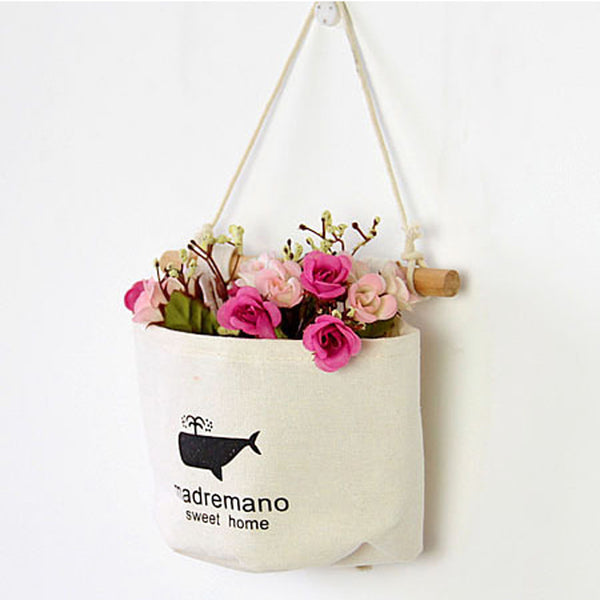 Linen Fabric Wall Organizer