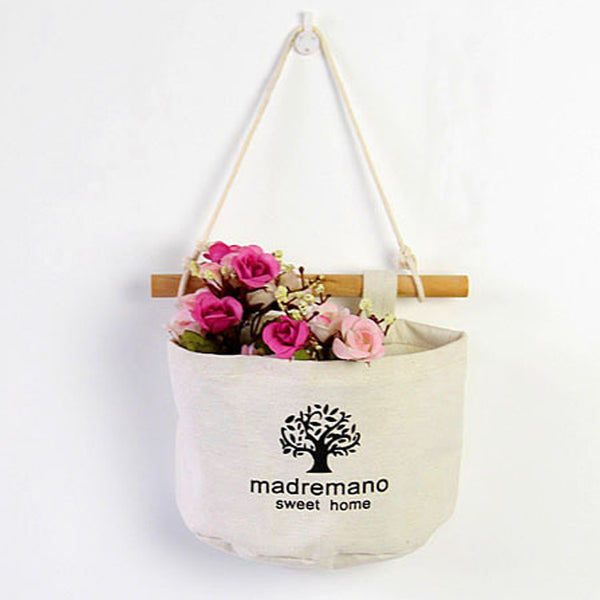 Linen Fabric Wall Organizer