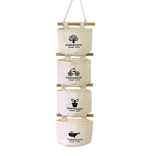 Linen Fabric Wall Organizer